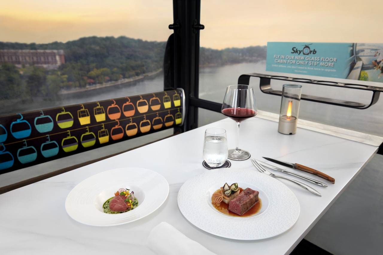 싱가포르 케이블카 스카이 다이닝