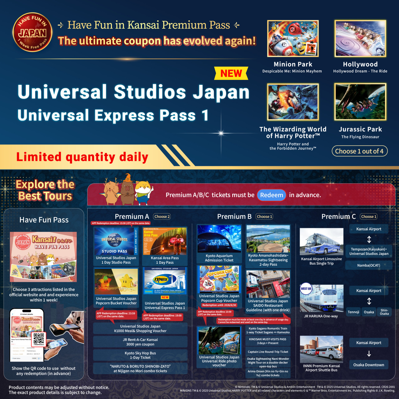 Have Fun in Kansai Premium Pass Includes Optional 1-Day Universal Studios Japan Ticket – photo 3