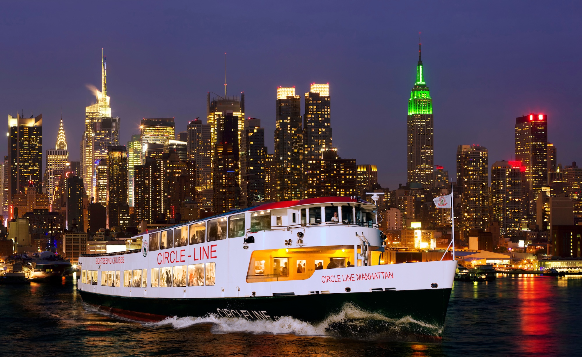 Circle Line "NYC Harbor Lights" Evening Cruise (2 hours): Reserved Straight-to-Board Ticket