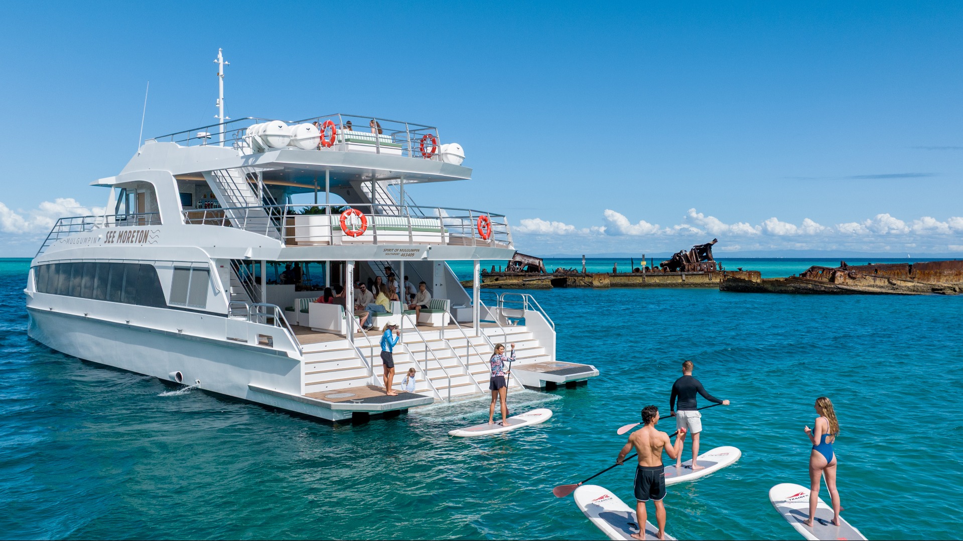Tangalooma Wrecks & Dolphin Cruise Optional Round transfer from Brisbane City and Gold Coast