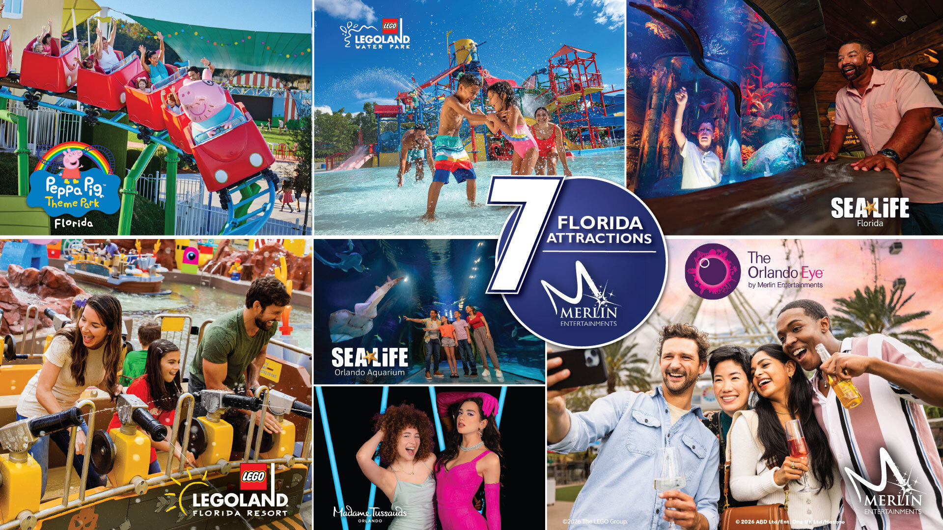 COMBO: The Merlin Florida Ticket - Admission to 7 Family Attractions