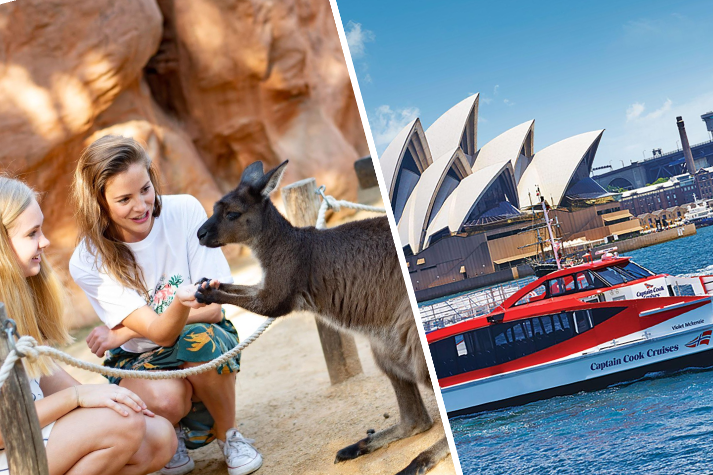 COMBO: WILD LIFE Sydney Zoo Ticket + Captain Cook Hop-on Hop-off Cruise